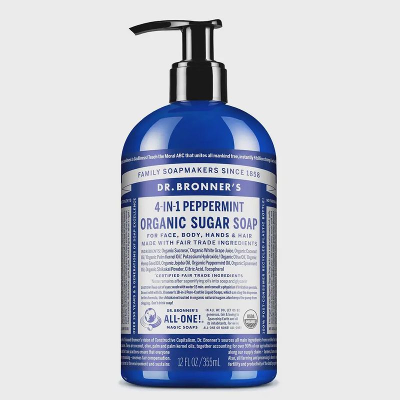 Dr Bronners Peppermint Pump Soap - 355ml