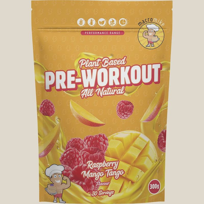 Plant Based Pre Workout Raspberry Mango Tango 300g