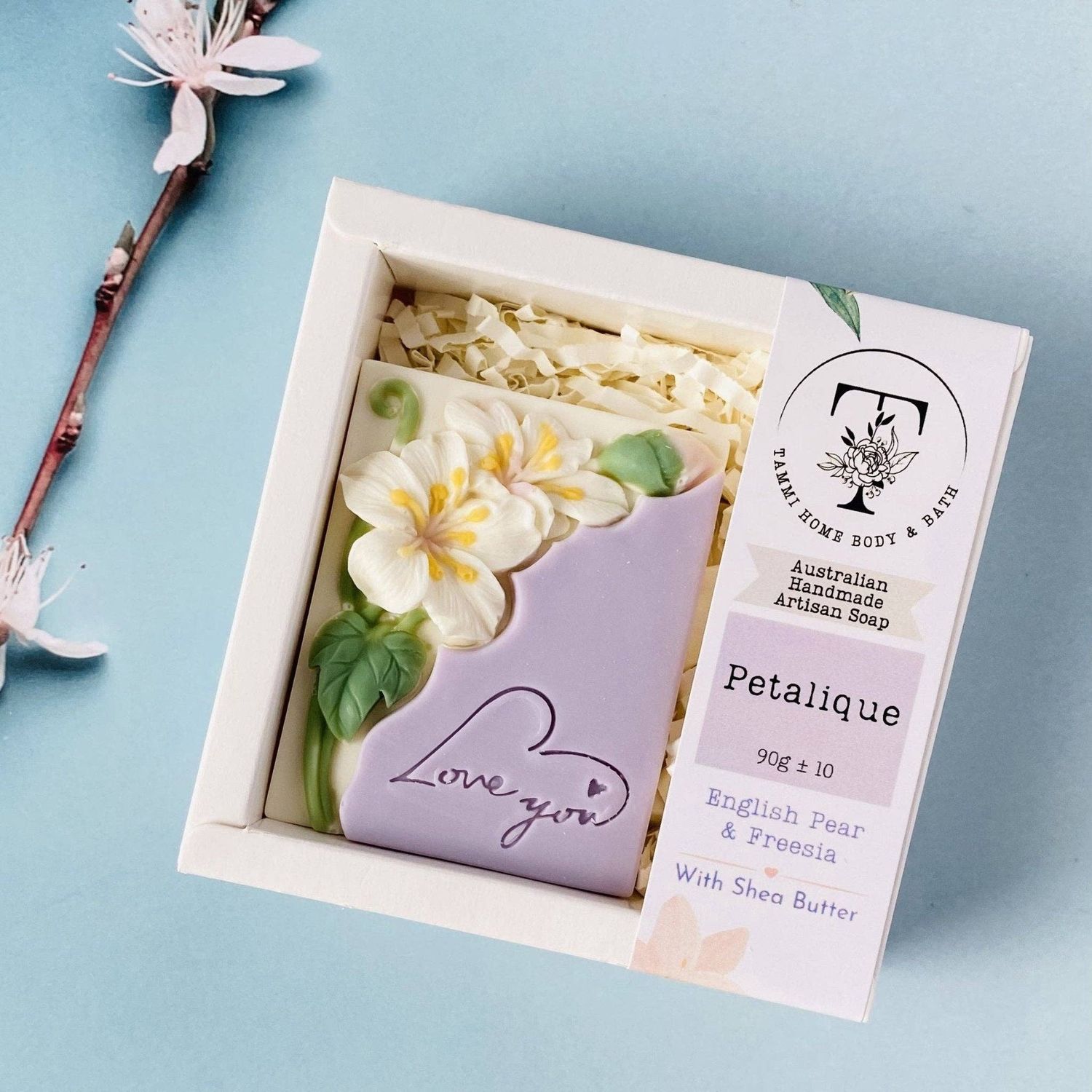 Handmade Artisan Soap | Petalique | English Pear &amp; Freesia Scent