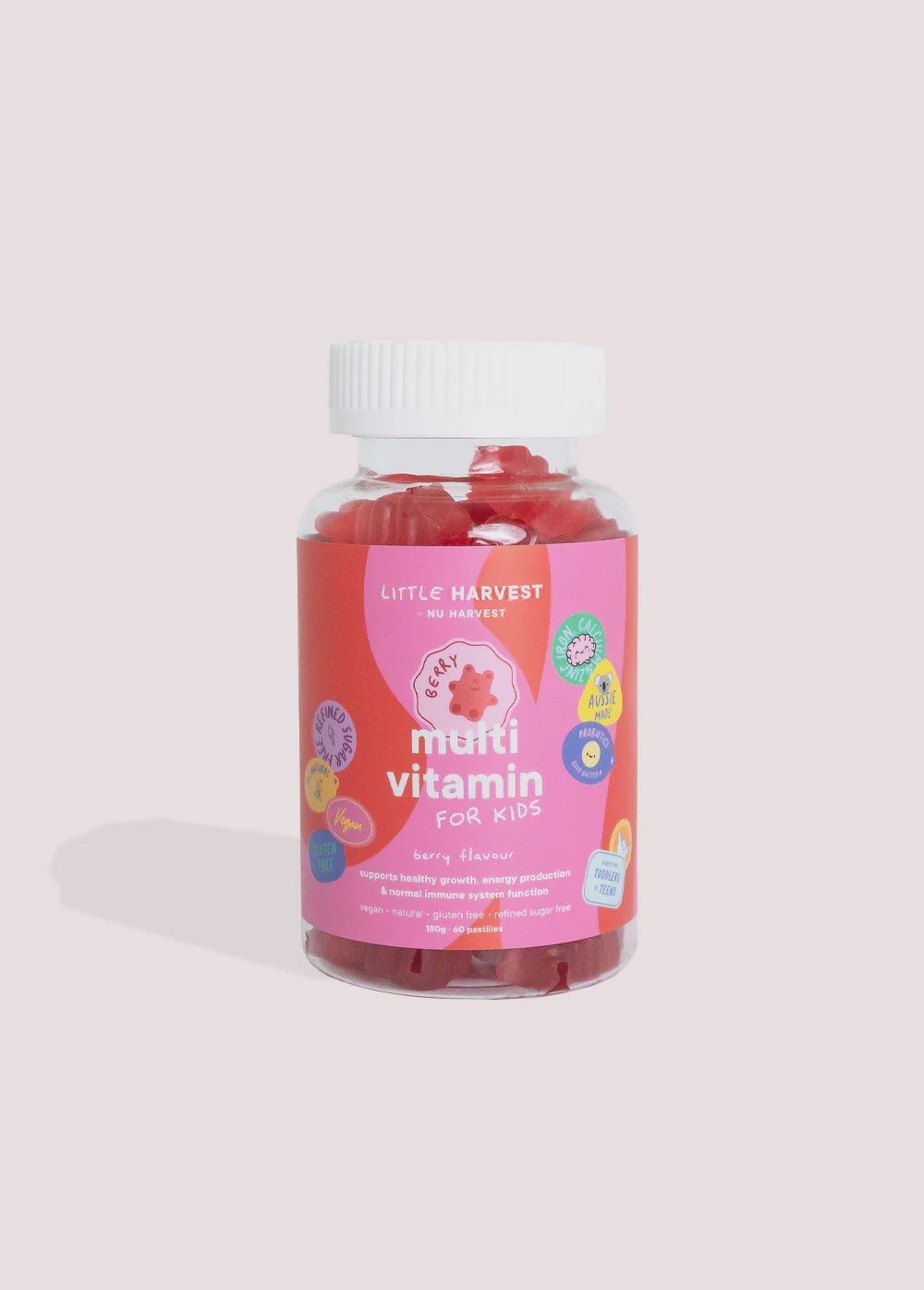 Kids' Multivitamin + Probiotic Gummies - 60 pastilles