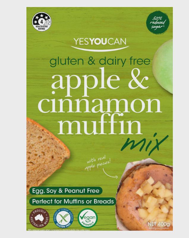 YesYouCan Apple &amp; Cinnamon Muffin Mix 400g