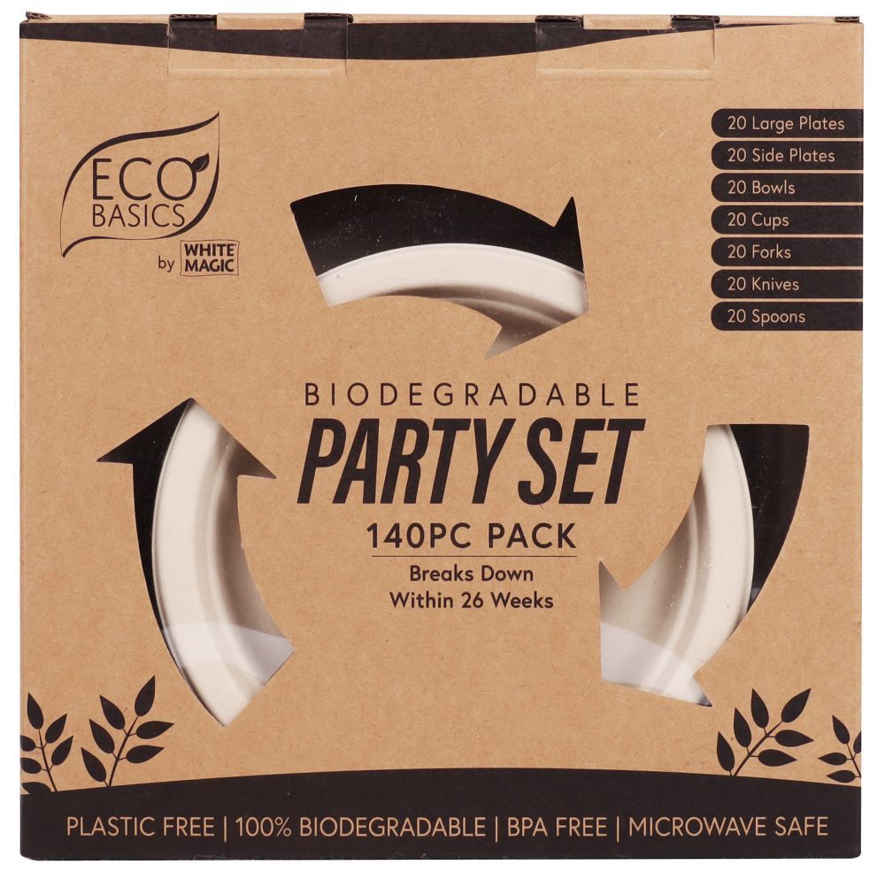 Eco Basics Party Set Bio 140pc