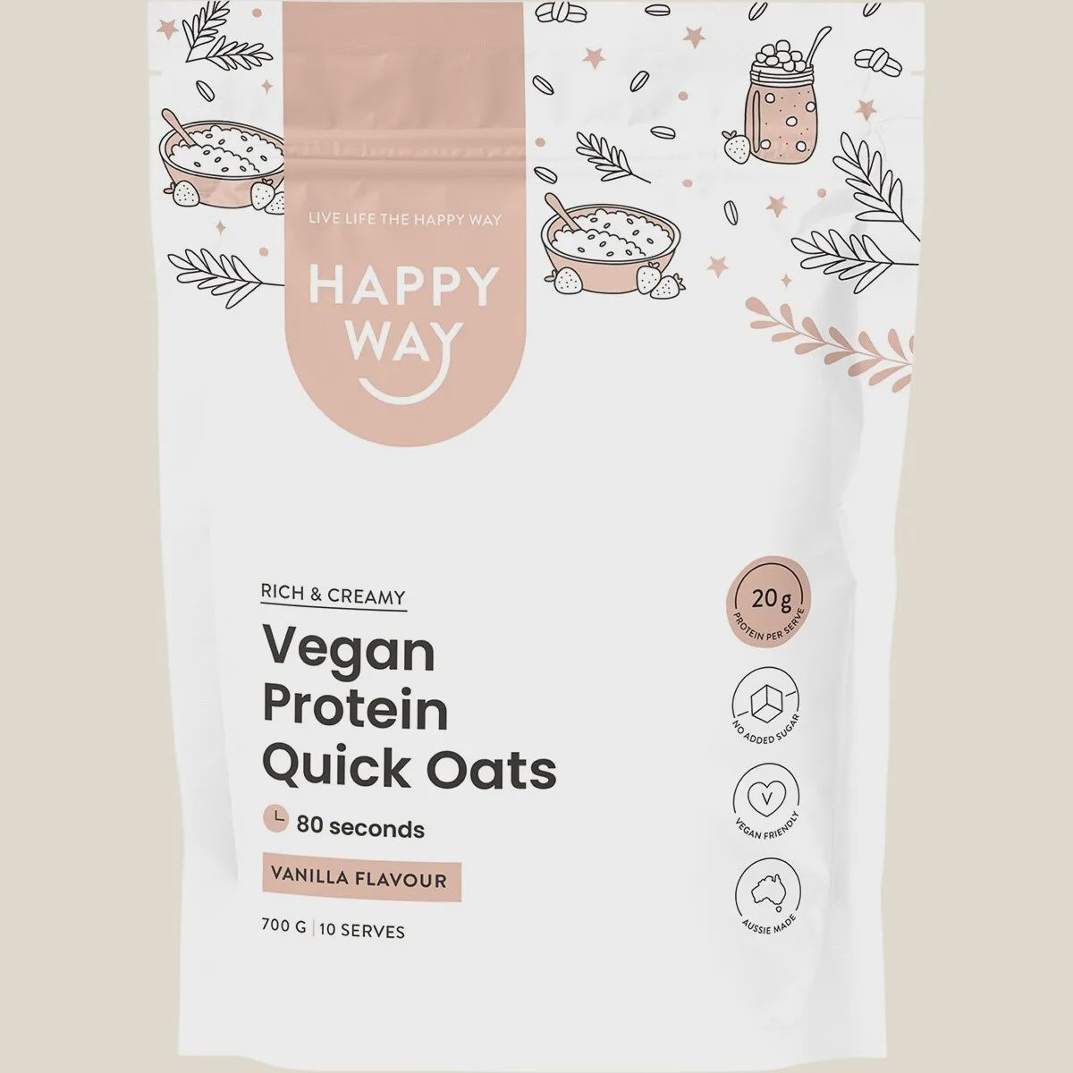 Vegan Protein Quick Oats Vanilla 700g