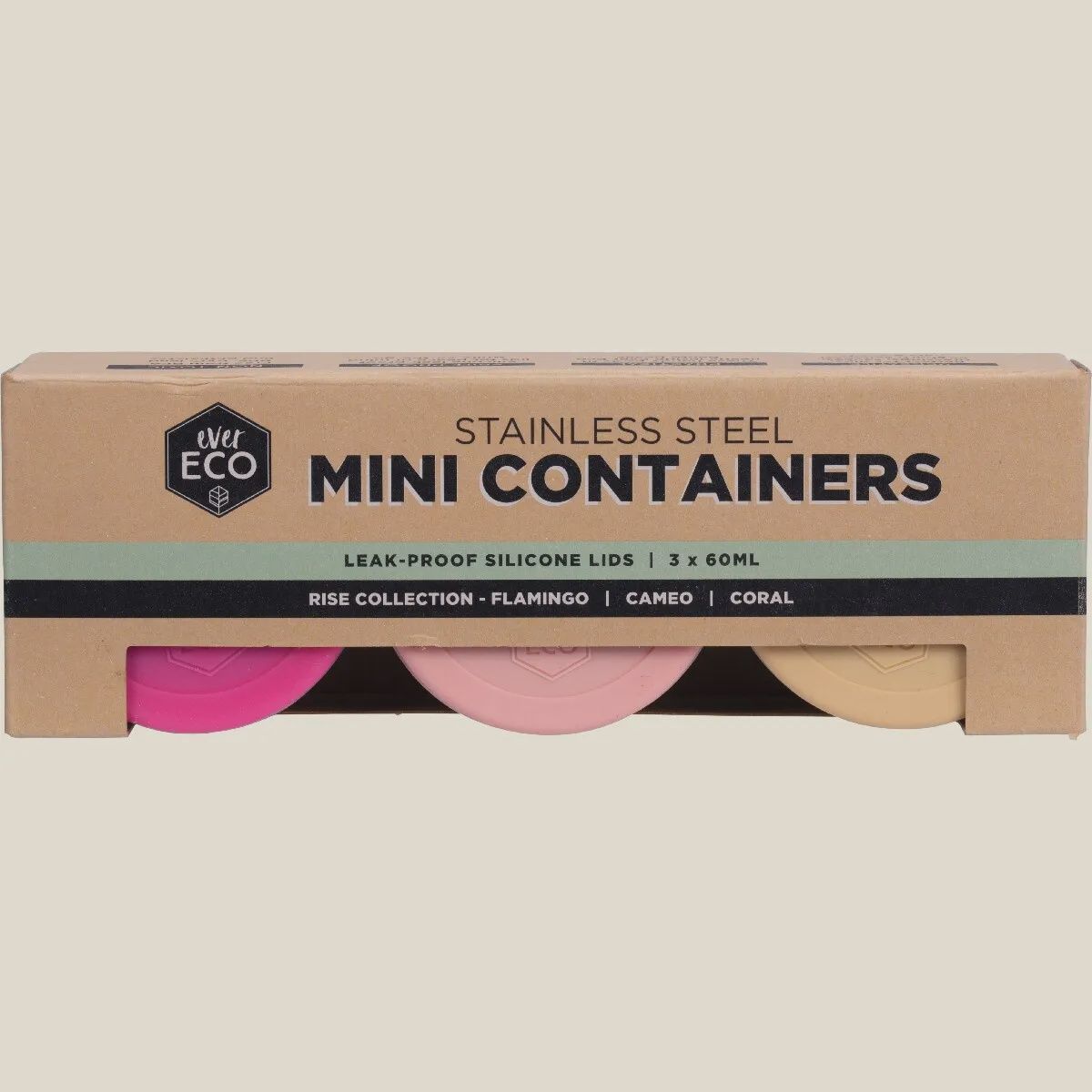 Stainless Steel Mini Containers 3pk, Colour: Rise