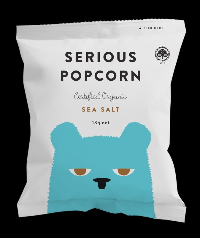 Mini Sea Salt Organic Popcorn 18g