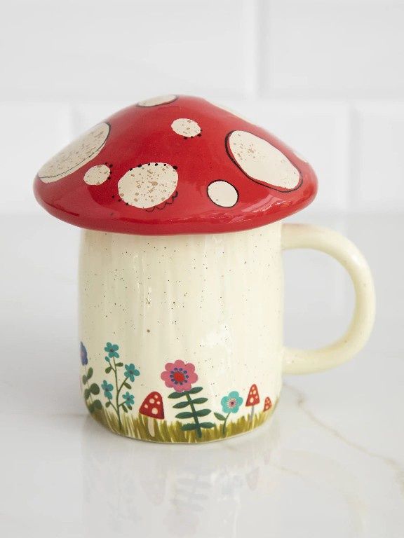 Mushroom Mug with Lid Grow Own Way