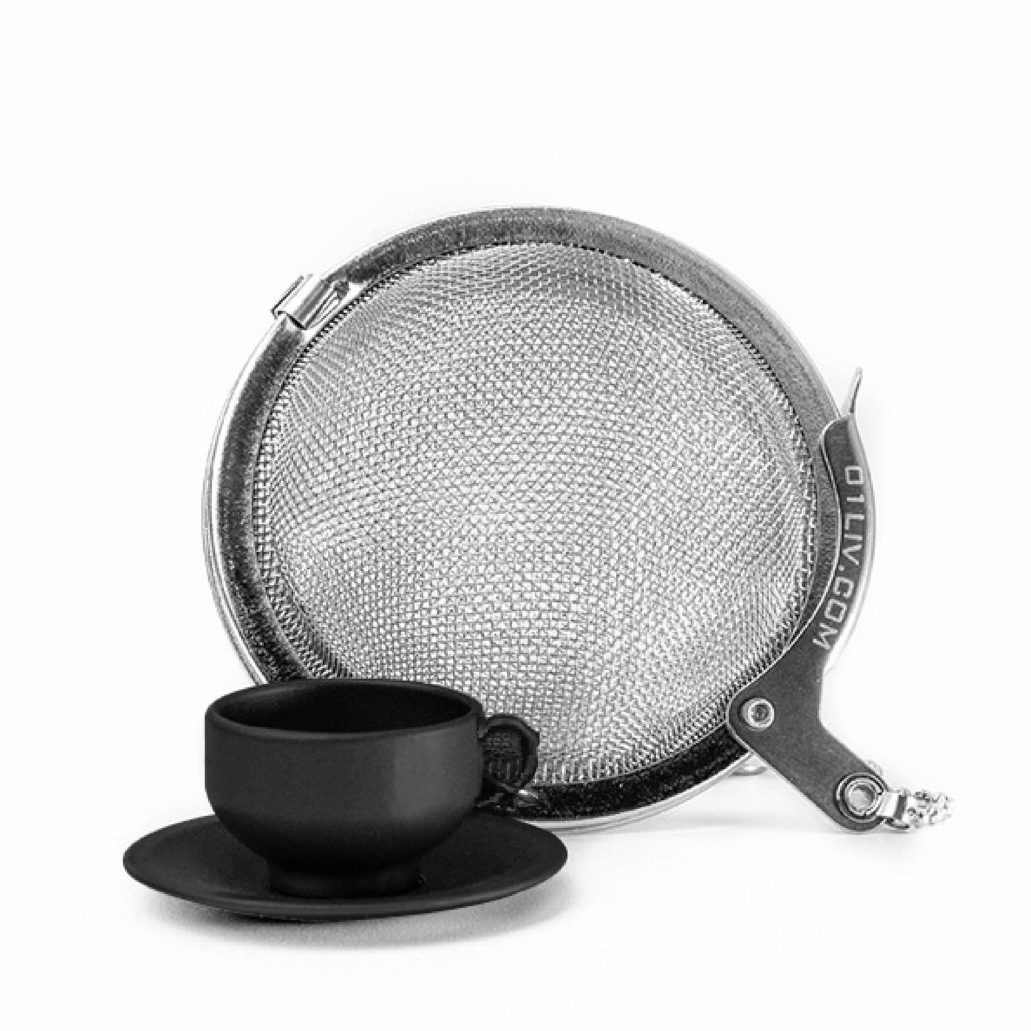 Loose Leaf Tea Ball Infuser - Cute Tea Cup Black
