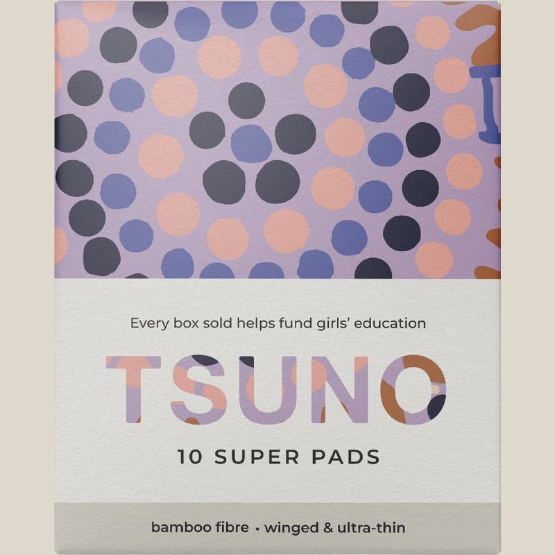 Natural Bamboo Pads Super Winged &amp; Ultra Thin 10pk