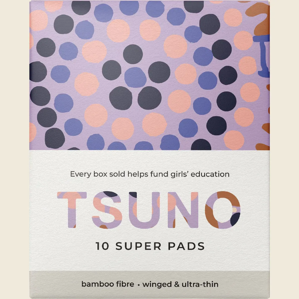 Natural Bamboo Pads Super Winged &amp; Ultra Thin 10pk