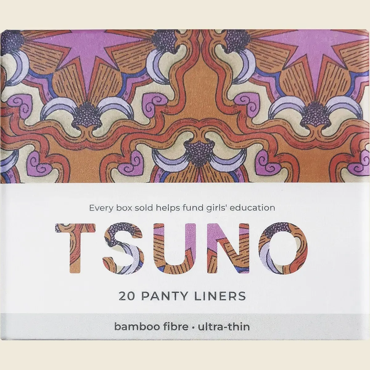 Natural Bamboo Panty Liners Ultra Thin 20pk