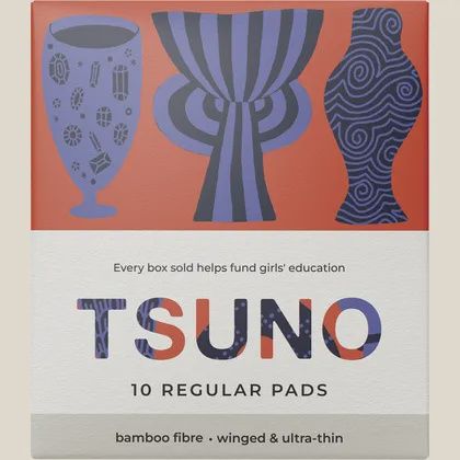 Natural Bamboo Pads Regular Winged &amp; Ultra Thin 10pk