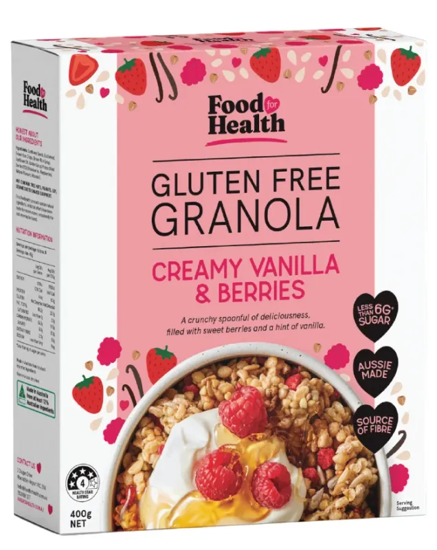 Gluten Free Granola Creamy Vanilla &amp; Berries 400g