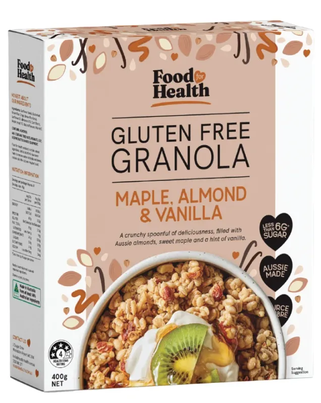 Gluten Free Granola Maple, Vanilla &amp; Almond 400g