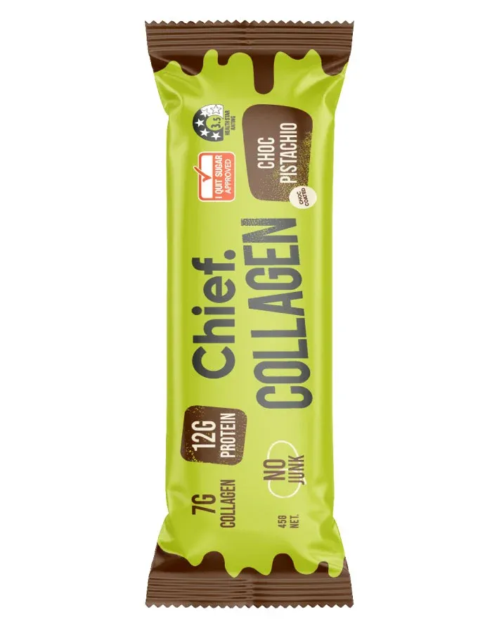 Chief Nutrition Collagen Bar Choc Pistachio 45g