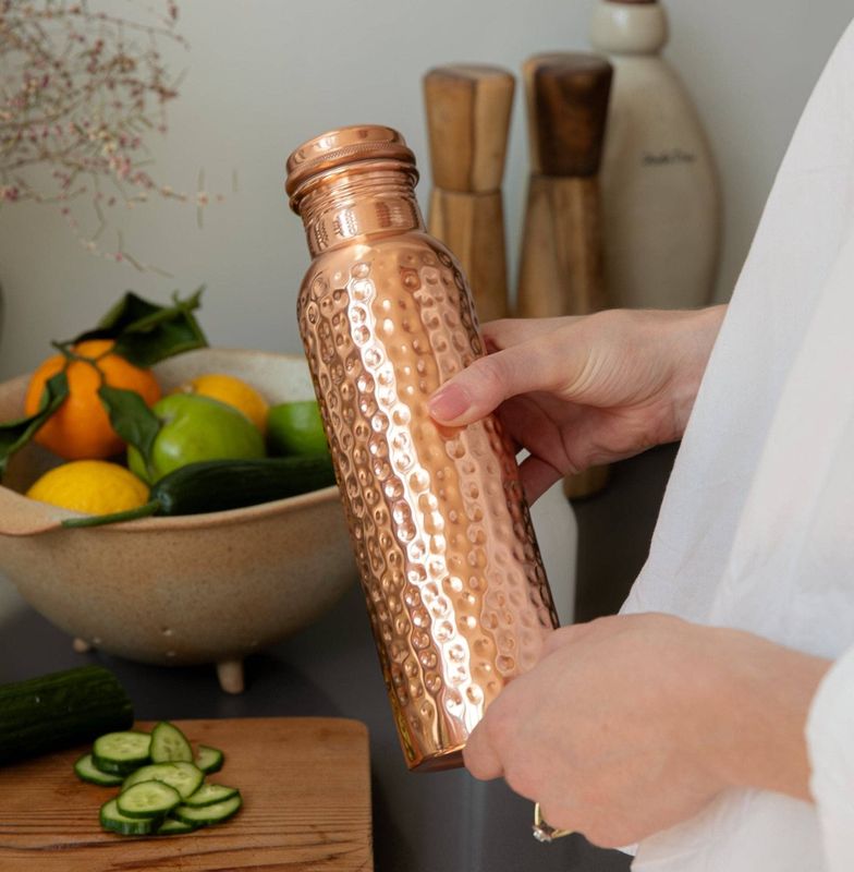 Copper Bottle - Hammered 900ml
