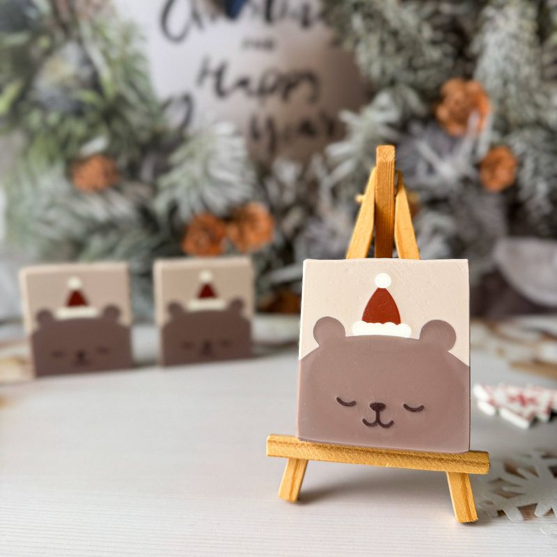 Handmade Artisan Christmas Soap | Jolly Bear  | Orange &amp; Cinnamon Scent