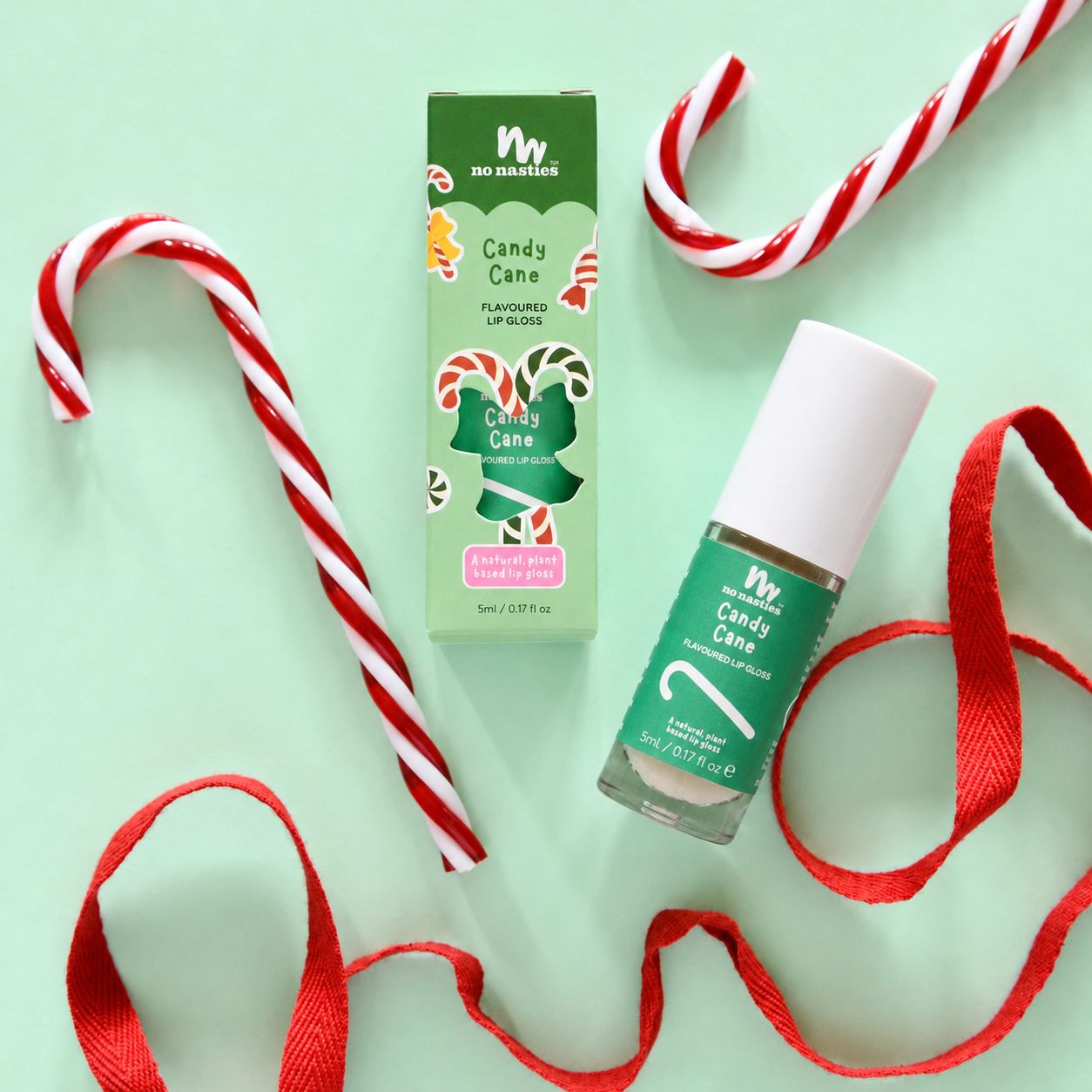 Candy Cane Natural Kids Lip Gloss Christmas