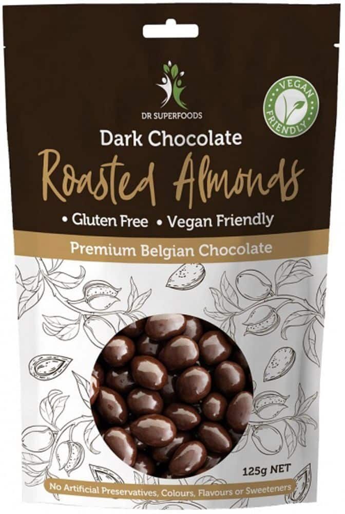 Dark Chocolate Roasted Almonds 125g
