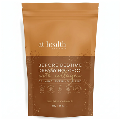 Before Bedtime Dreamy Hot Chocolate with Collagen Choc Golden Caramel 250g