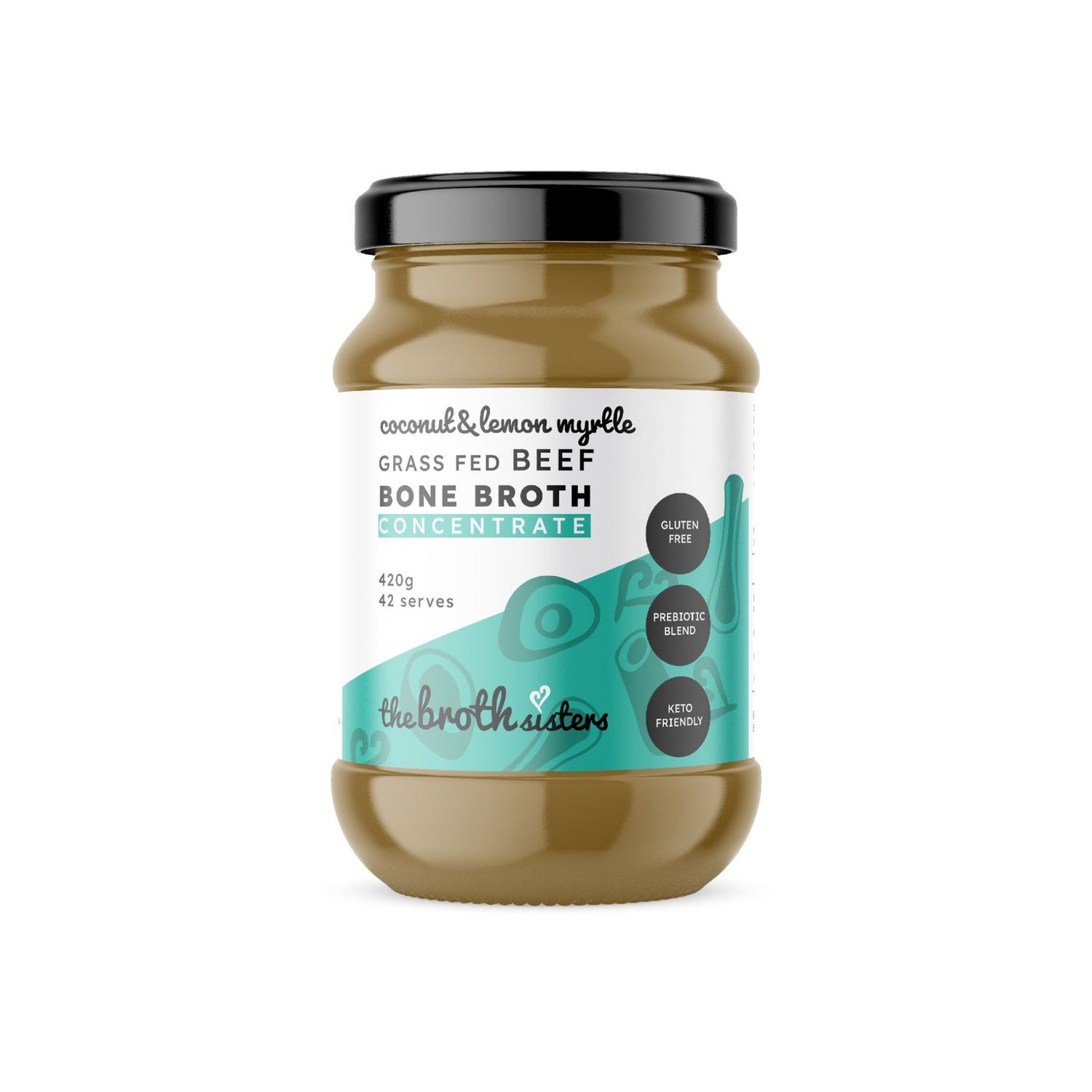 Beef Bone Broth - Coconut &amp; Lemon Myrtle - 420g