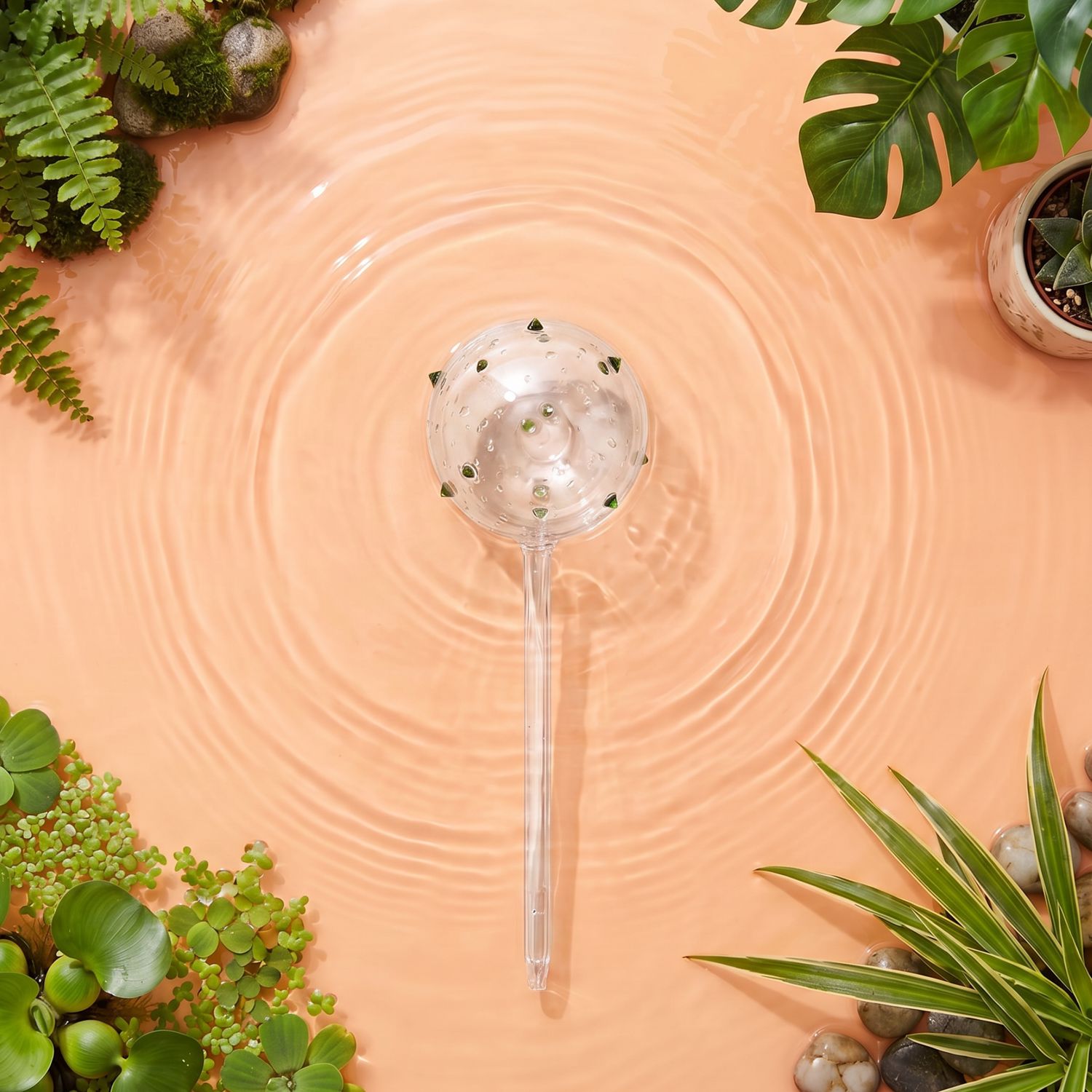 Self-Watering Plant Globes - Green Confetti
