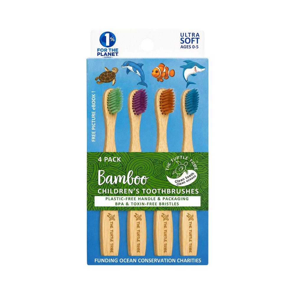 Bamboo Toothbrush Child Ultra Soft 4pk