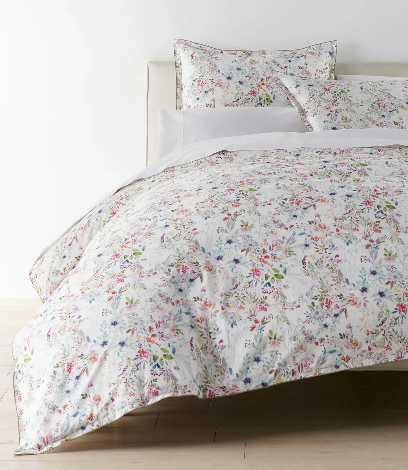 Chloe Floral Percale Duvet Cover