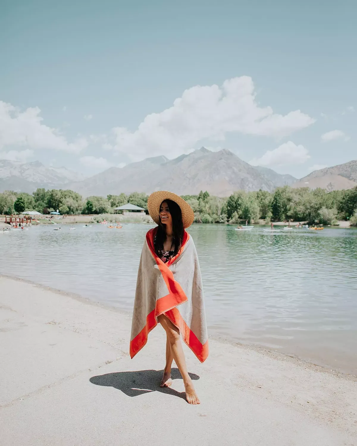 Soleil Beach Towel -  Coral