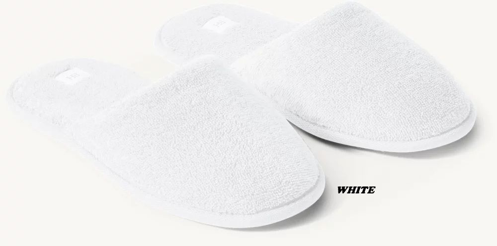 Organic Ultra-Soft Aegean Cotton Slippers - White