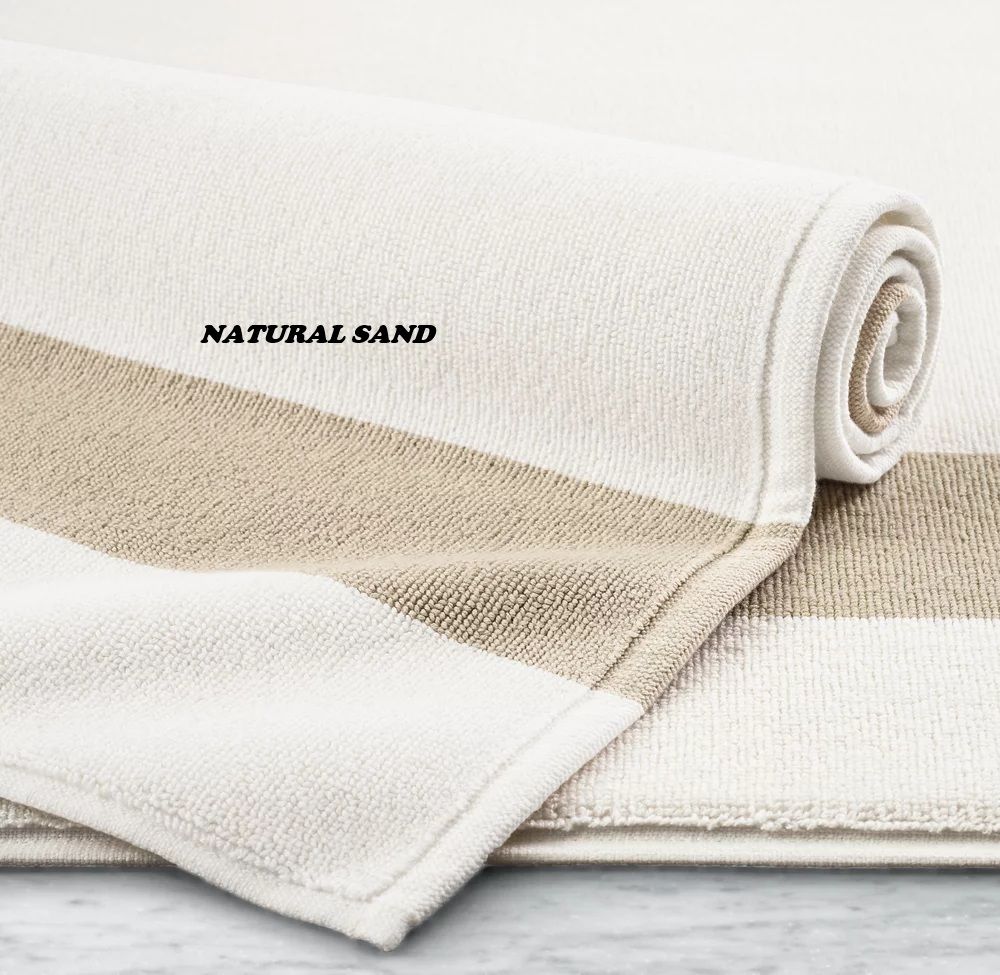 802-Gram Banded Turkish Bath Mat