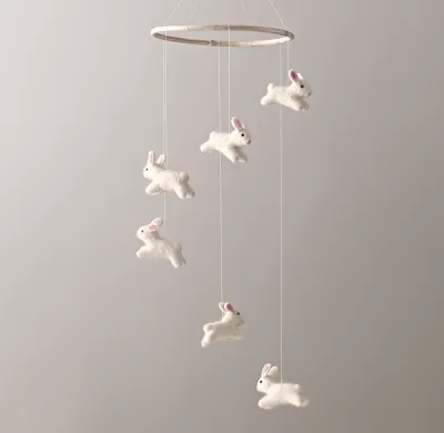 Wool Felt Bunny Mobile