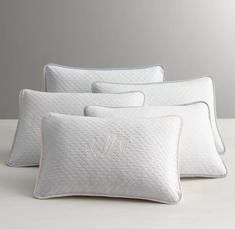 Vintage-Washed Diamond Matelassé Boudoir Sham