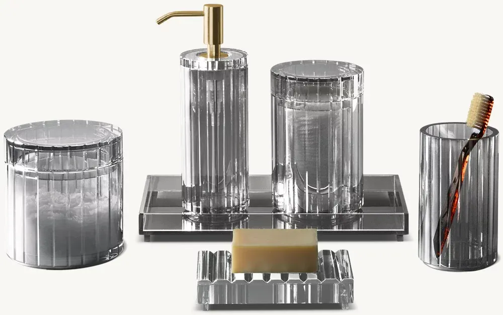 Beveled Crystal Bath Accessories - Request A Quote