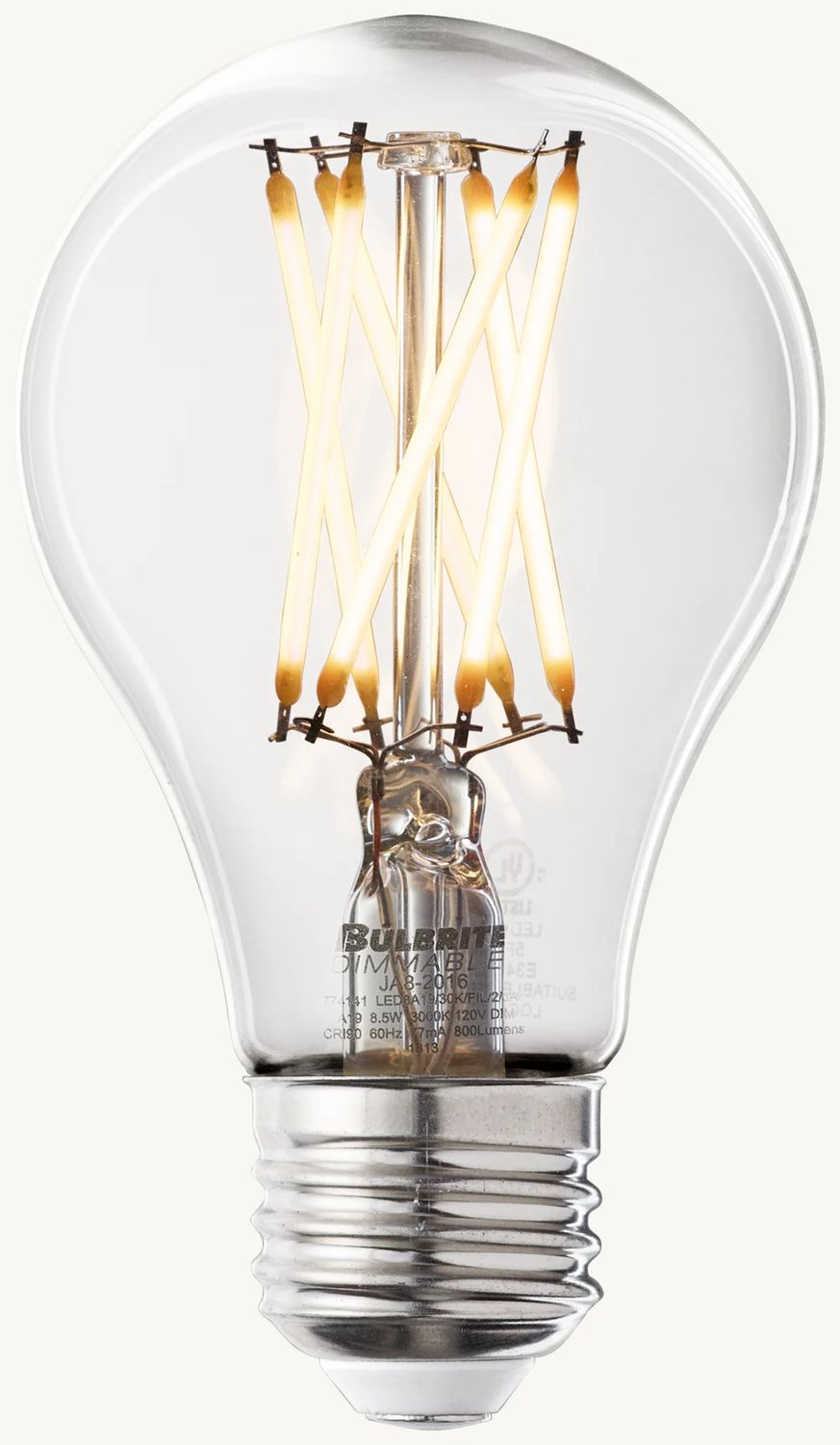 A19 E26 Filament LED Bulb 8.5W