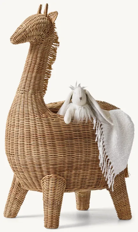 Handwoven Rattan Animal Basket - Giraffe - Get A Quote