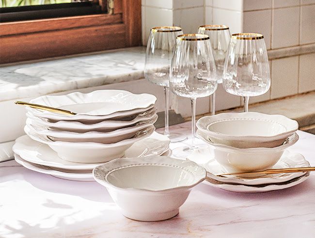 Giorno White Dinner Plate