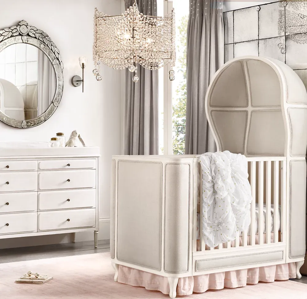 Gathered Voile Crib Skirt