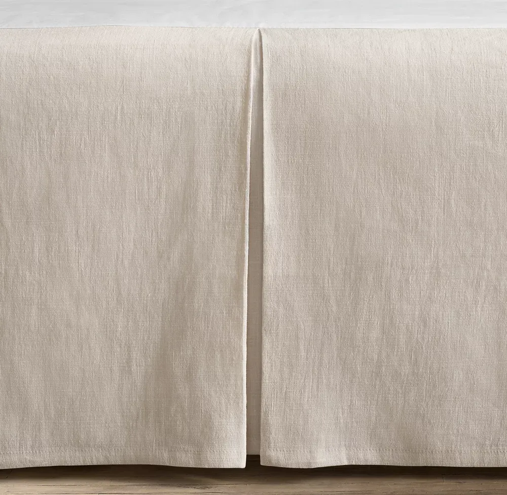 Washed Linen-Cotton Crib Skirt