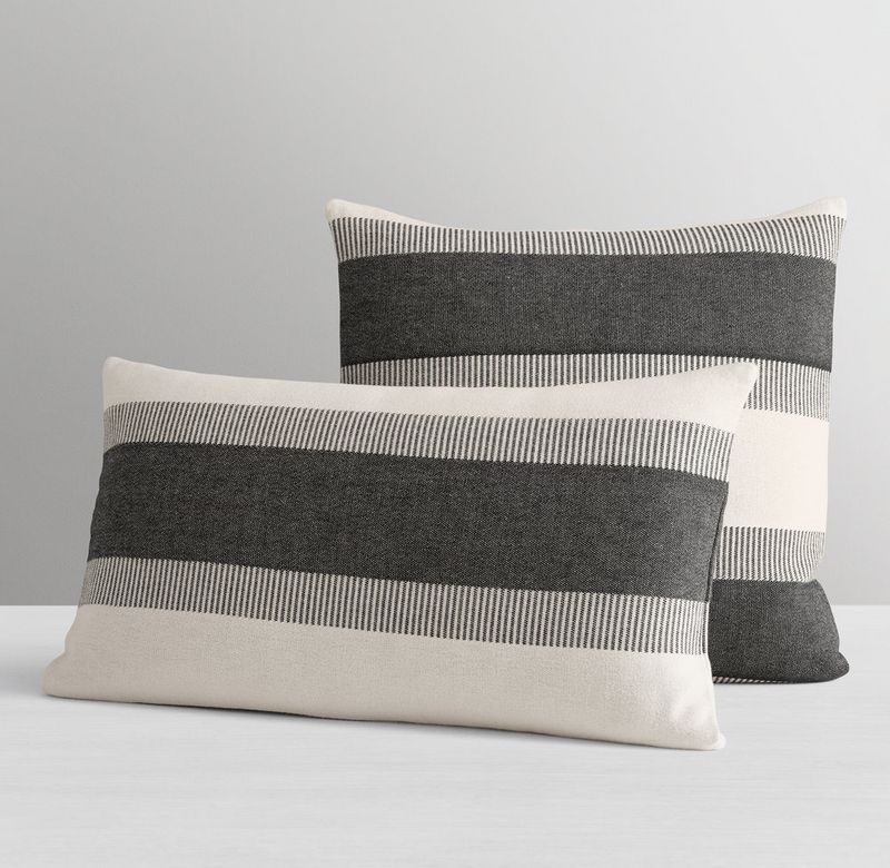 Multi-Stripe Cotton Pillow Cover
