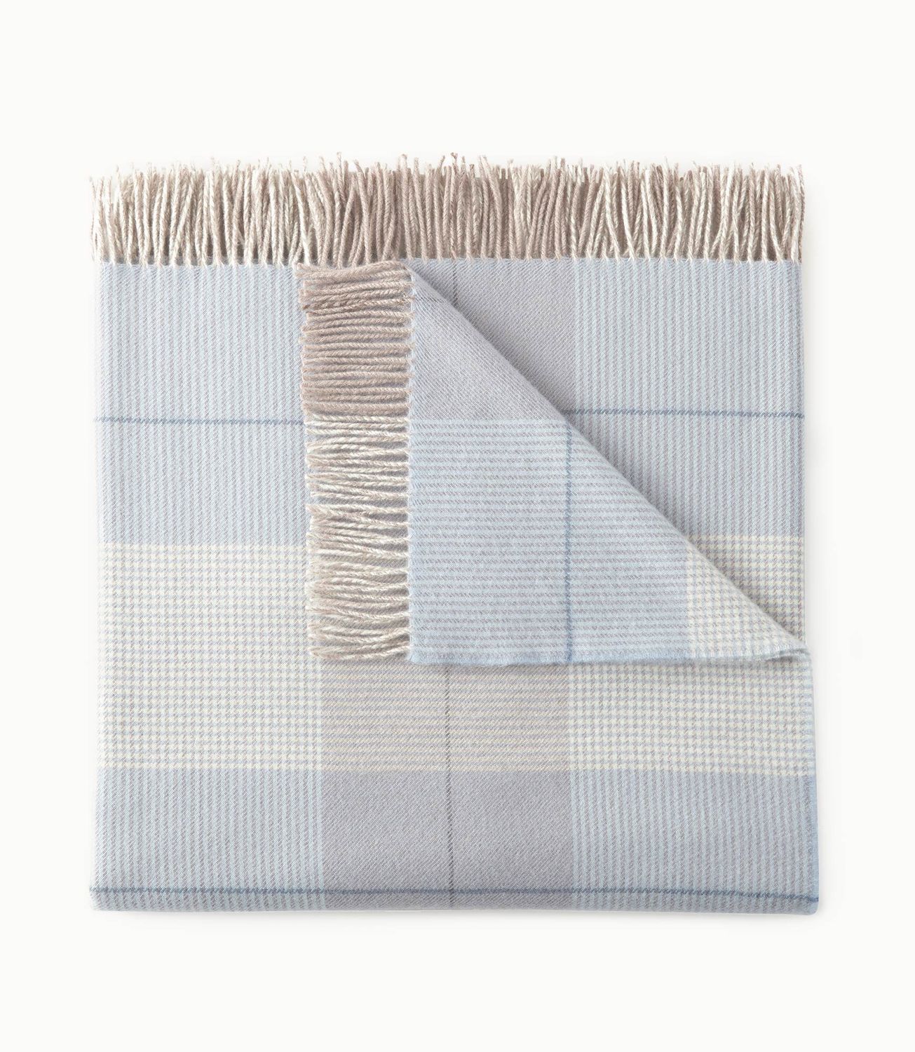 York Merino Wool Plaid Throw Blanket