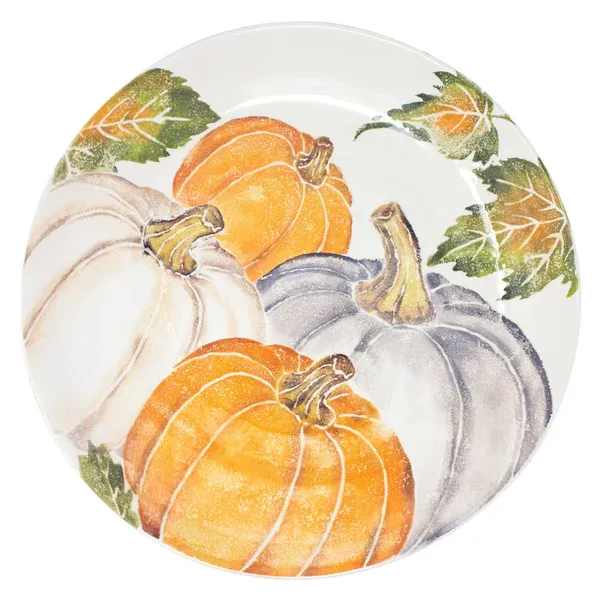 Pumpkins Large Serving Bowl w Assorted Pumpkins