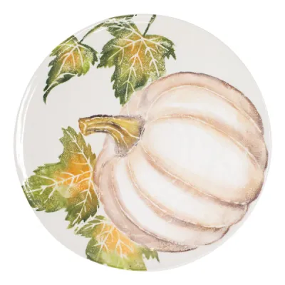 Pumpkins Round Platter w Pumpkin