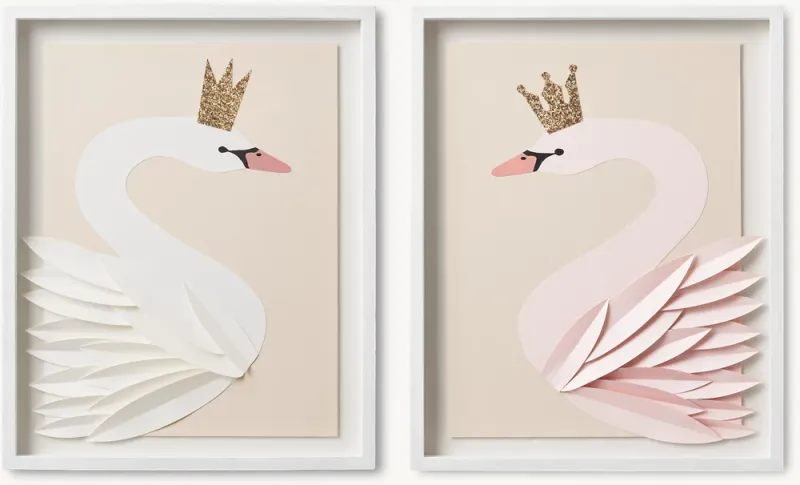 CUT PAPER ROYAL SWAN ART - White - Get A Quote