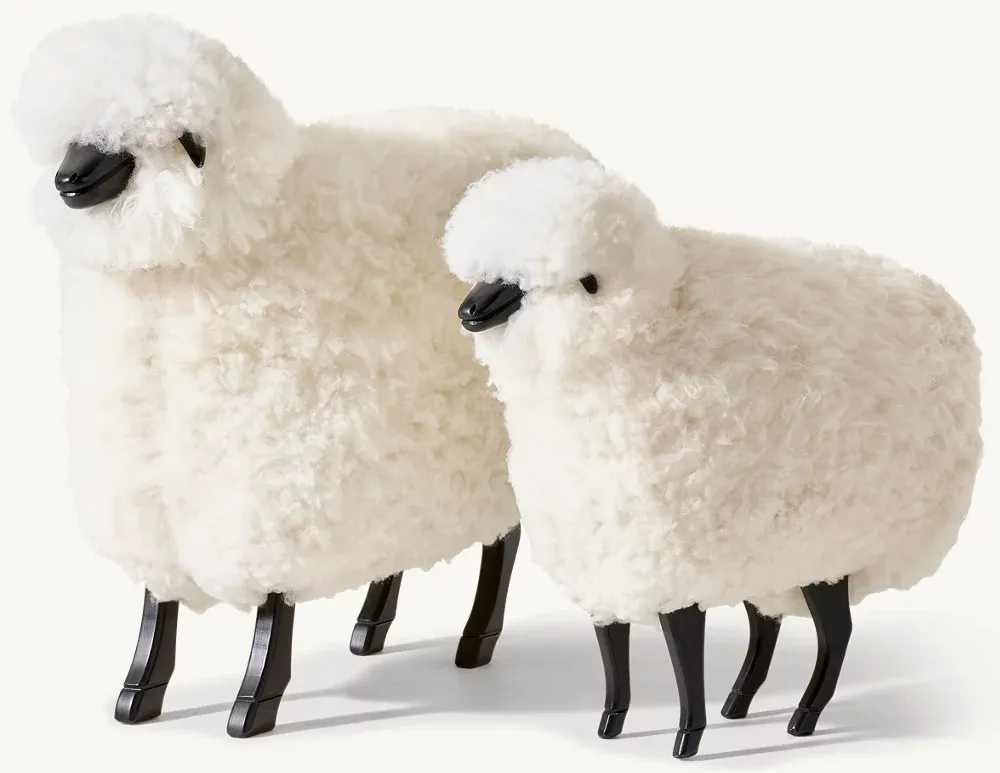 Handcrafted Wooly Sheep