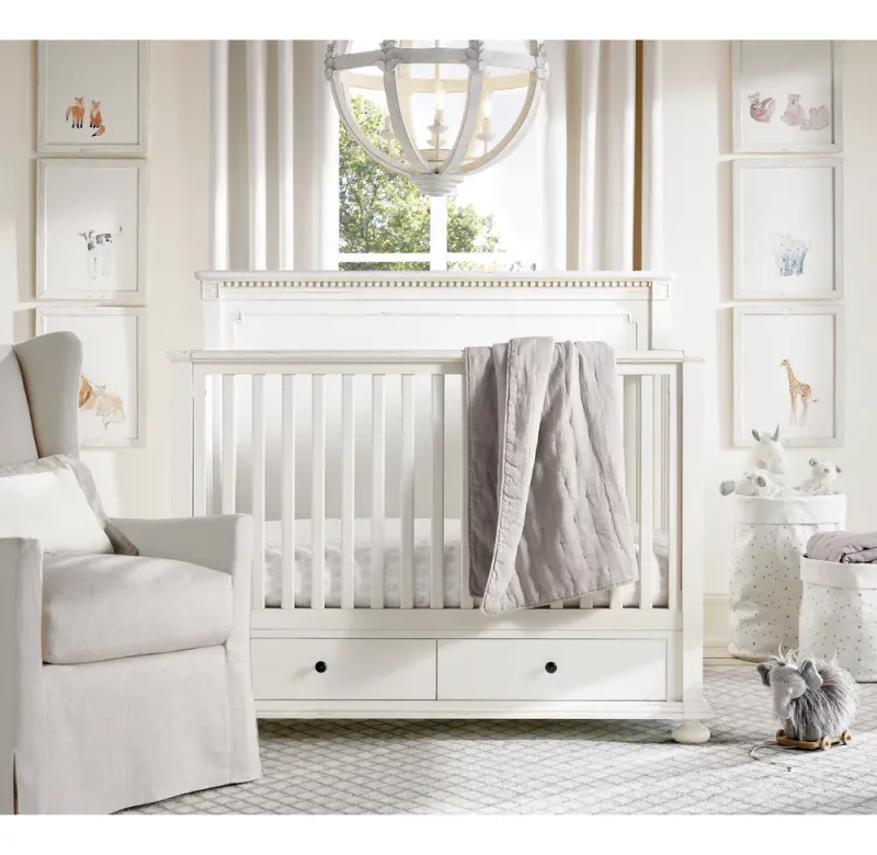 Washed Organic Linen Sheep Print Toddler Pillowcase