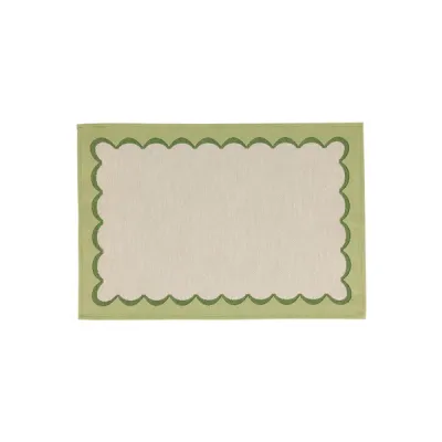 Tavola Green Scalloped Placemats - Set of 4