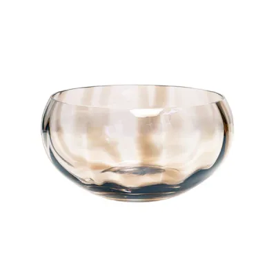Bolla Glass Tortoise Pleated Centerpiece