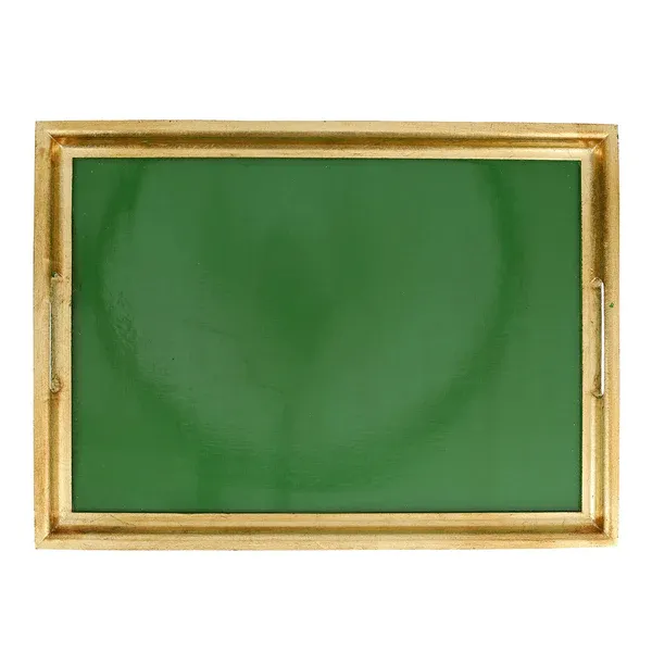 Florentine Wooden Accessories Green &amp; Gold Large Rectangular Tray - Get a Quote