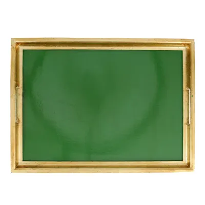 Florentine Wooden Accessories Green &amp; Gold Large Rectangular Tray - Get a Quote