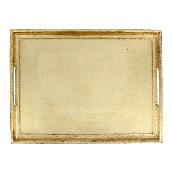 Florentine Wooden Accessories Gold Large Rectangular Tray - Request a Quote